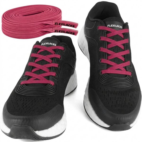 Elastische Schnürsenkel ohne Binden – Power Pink – FLEXILACES