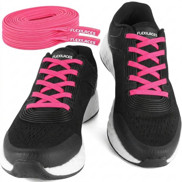 Elastische Schnürsenkel ohne Binden – Neon Pink – FLEXILACES