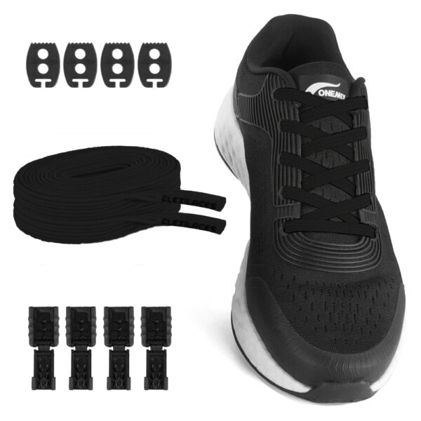 GIVBRO Satin-Schnürsenkel Flach – 120 Cm, Schwarz, Für Sportschuhe & Stiefel